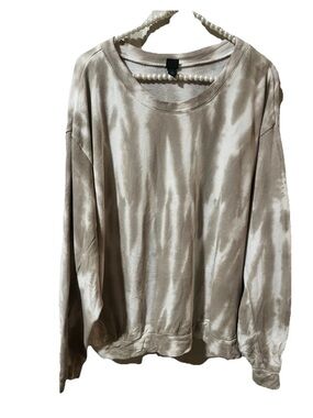 Wild Fable Tie-Dye Sweatshirt Womens Large Pullover Cotton Blend Tan